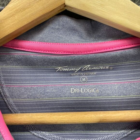 Tommy Armour Polo Shirt Women M Medium Blue Striped Collared Sleeveless Casual - Picture 3 of 7